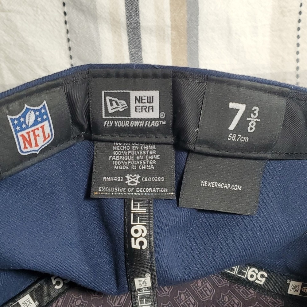 New Era 59FIFTY Patriots Reflective Brim Fitted Cap Sz 7 3/8 NFL - Picture 6 of 9